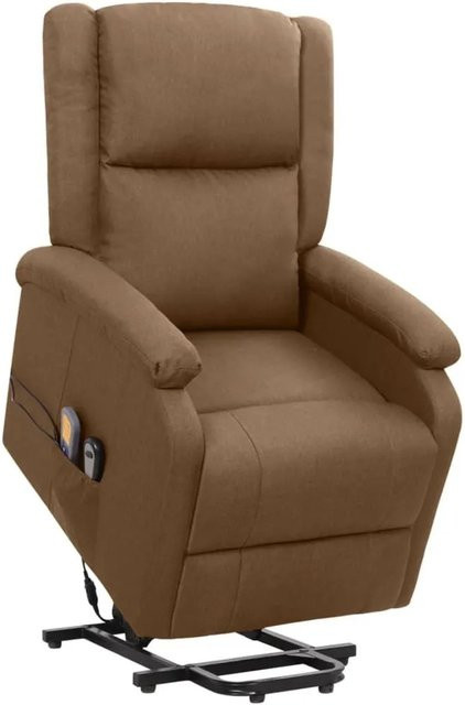 vidaXL Massagesessel mit Aufstehhilfe in Braun aus Stoff - Bild 1