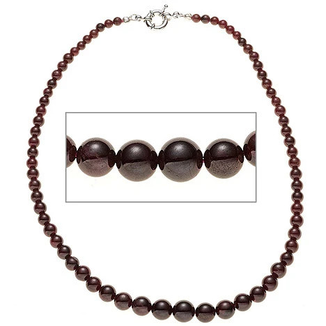 Colfem Halskette Granat Verlauf, 45 cm, Unisex - Bild 1