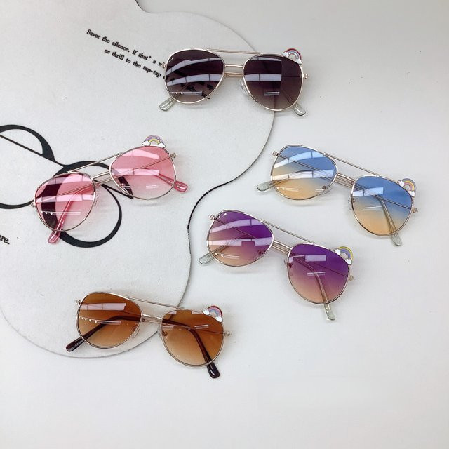 ZUXUB Sonnenbrille Kinder, Vollrand, Aviator, Metall, Multicolour - Bild 1