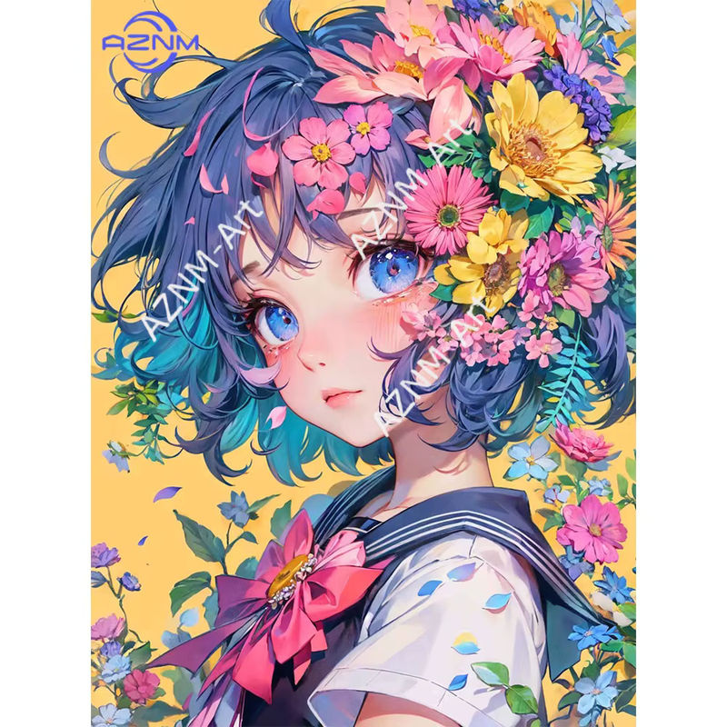 KAYOU Diamant-Malerei Miku Japanisches Cartoon-Mädchen Mosaik-Kunstwerk in Mehrfarbig für die Heimdekoration - Bild 3