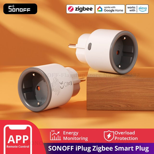 SONOFF S60ZB EU IPlug Zigbee Smart Stecker mit Energieüberwachung in Weiß, kompatibel mit Google Home und Alexa - Bild 1