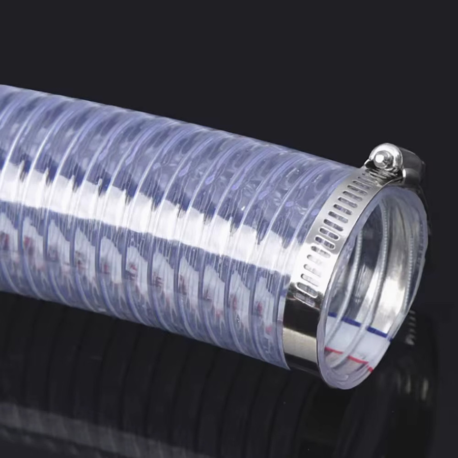 Transparenter PVC-Wasserheizschlauch mit Stahldraht, Kunststoffbeschichteter Ölrohrschlauch, Farbe: Transparent/Gold, Durchmesser: 10 mm bis 40 mm - Bild 4