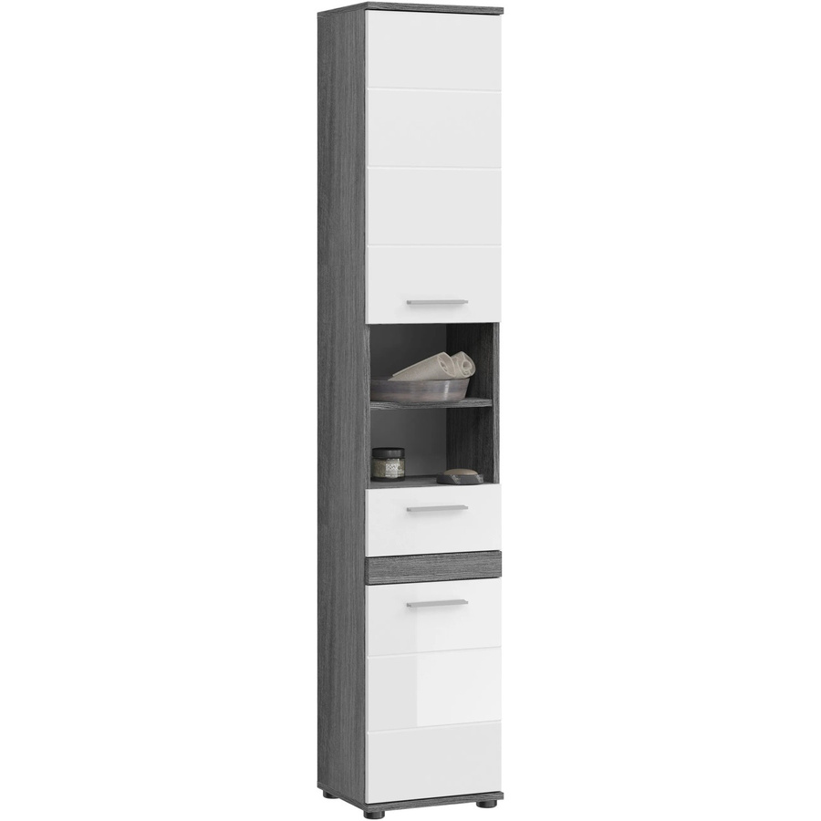 xonox.home Hochschrank Blake Hochglanz Weiß B/H/T: 35 x 191 x 31 cm - Bild 2