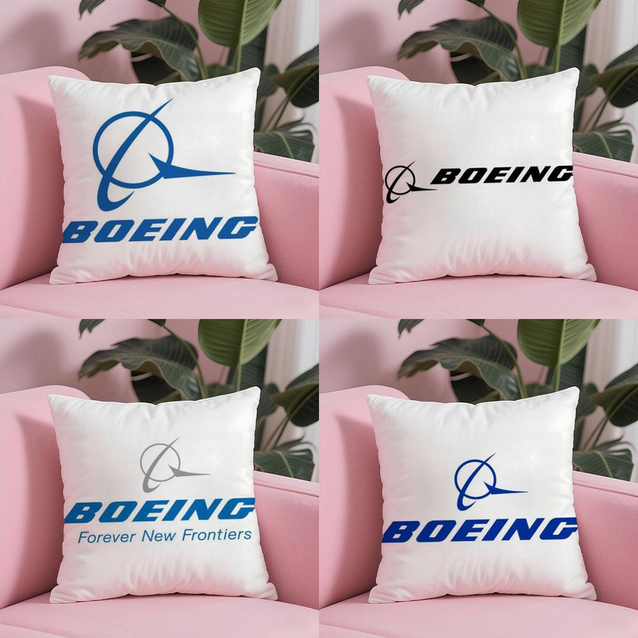Weicher Plüsch Kissenbezug von Tinika Chen mit B-Boeing Motiv, doppelseitig bedruckt, B/H: 18 x 18 cm - Bild 2