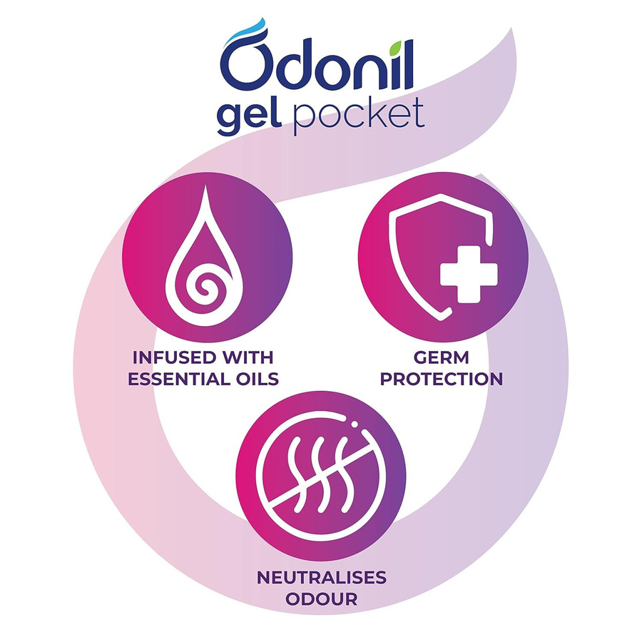 Odonil Gel Taschenlufterfrischer mit ätherischen Ölen Multicolor, 60g (6 x 10g) - Bild 4