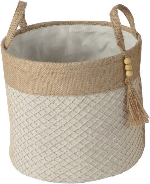 Pocoline Textilkorb in Beige mit offener Webstruktur, Höhe: 25 cm, Tiefe: 28 cm - Bild 1