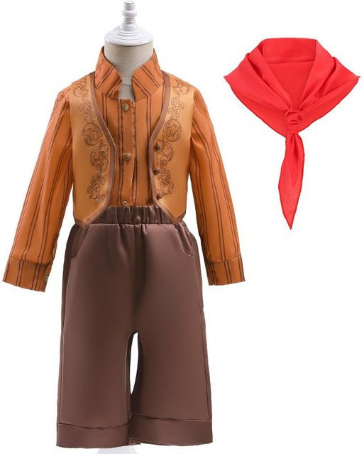 Anime Antonio Madrigal Cosplay Kostüm, Oberteil Hosen Set, Braun - Bild 1