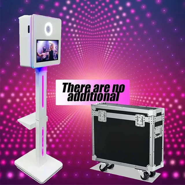 Tragbare DSLR Fotobox mit 15,6 Zoll Touchscreen für Hochzeiten und Veranstaltungen in Schwarz oder Weiß - Bild 1
