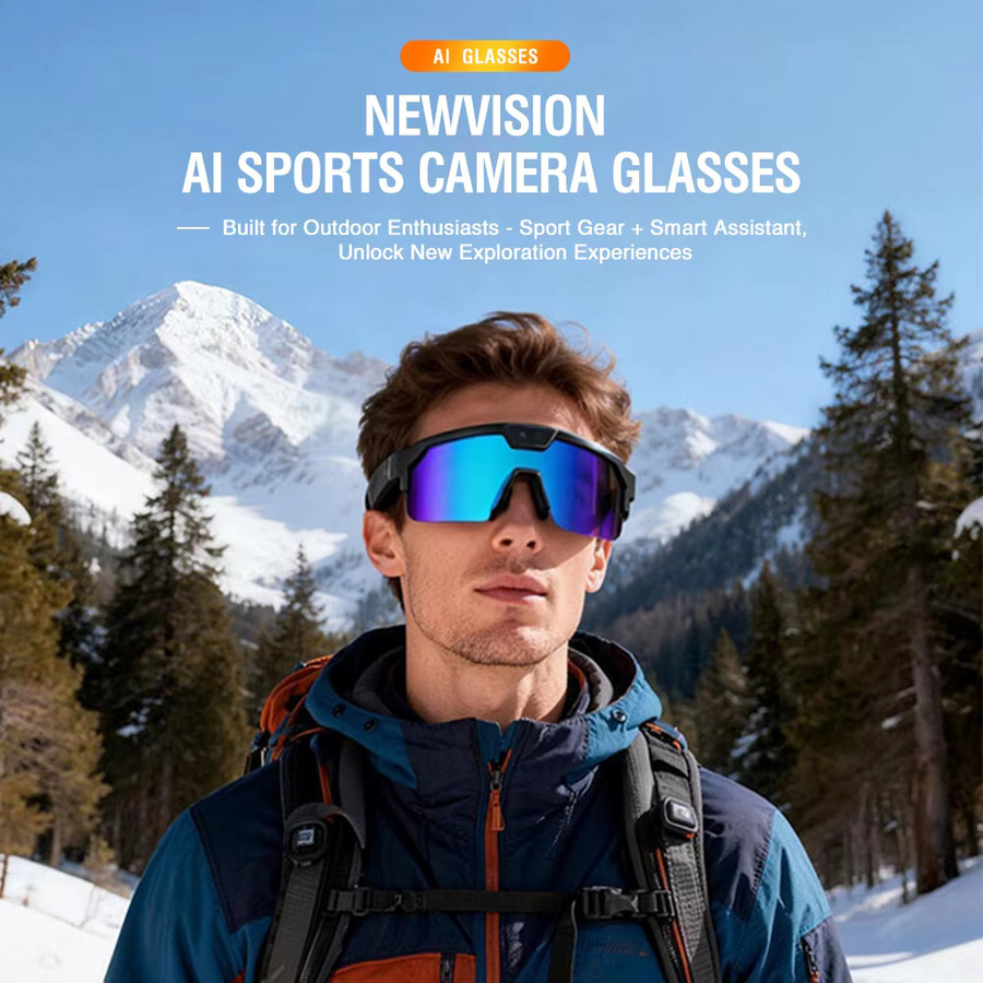 Zeblaze Smart-Brille für Herren mit 1280P Pixel-Kamera, KI-Fotoerkennung, Bluetooth-Anrufen und Sprachübersetzung, Farben: Schwarz und Orange - Bild 5