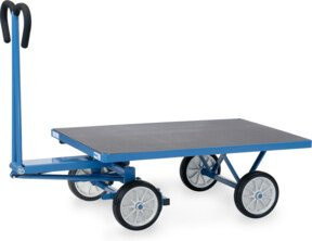 Fetra Handpritschenwagen 6403V in Blau mit Vollgummi-Reifen und 700 kg Tragkraft - Bild 1