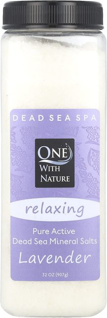 One with Nature Totes Meer Spa Mineralsalz Lavendel, 907g - Bild 1
