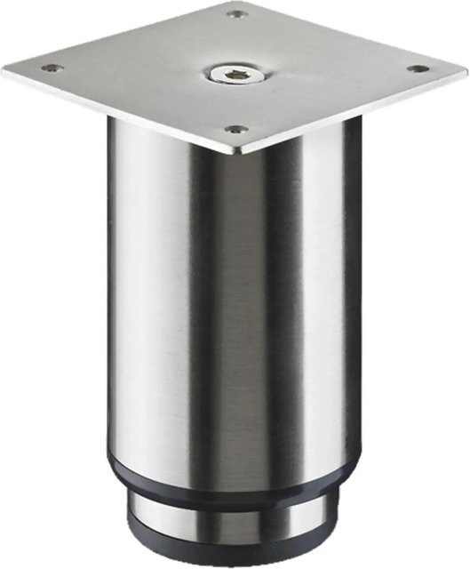 Hettich Möbelfuß Patna in Edelstahl-Optik Silber, Durchmesser: 50 mm, Höhe: 100 mm - Bild 1