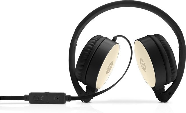 HP H2800 On-Ear Kopfhörer mit Kabel in Silk Gold und Black - Bild 1