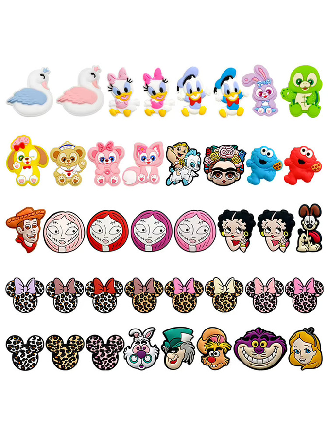 Potdemiel 5 Stück Silikon Cartoon Perlen in Multicolour für DIY Schnullerketten und Baby Mundpflege-Accessoires - Bild 2