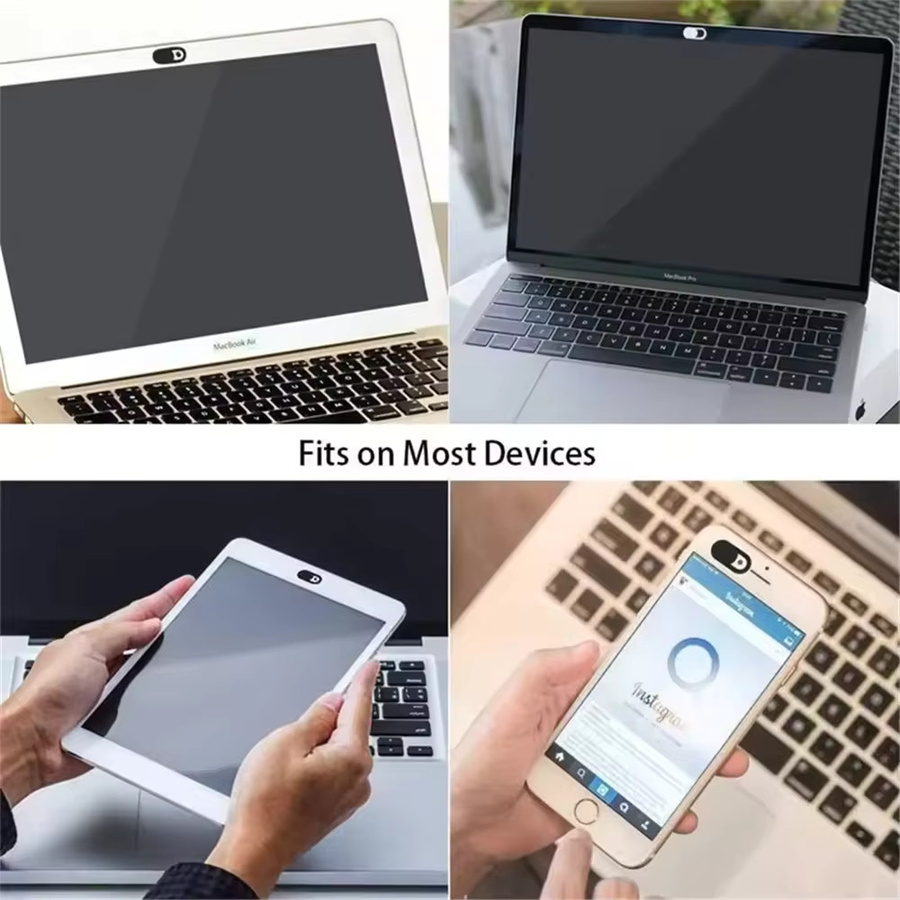 5 oder 10 Stück Webcam Abdeckung Schiebe Kamera Schutz Aufkleber für iPad, PC, Macbook, Tablet und Smartphone in Schwarz - Bild 2