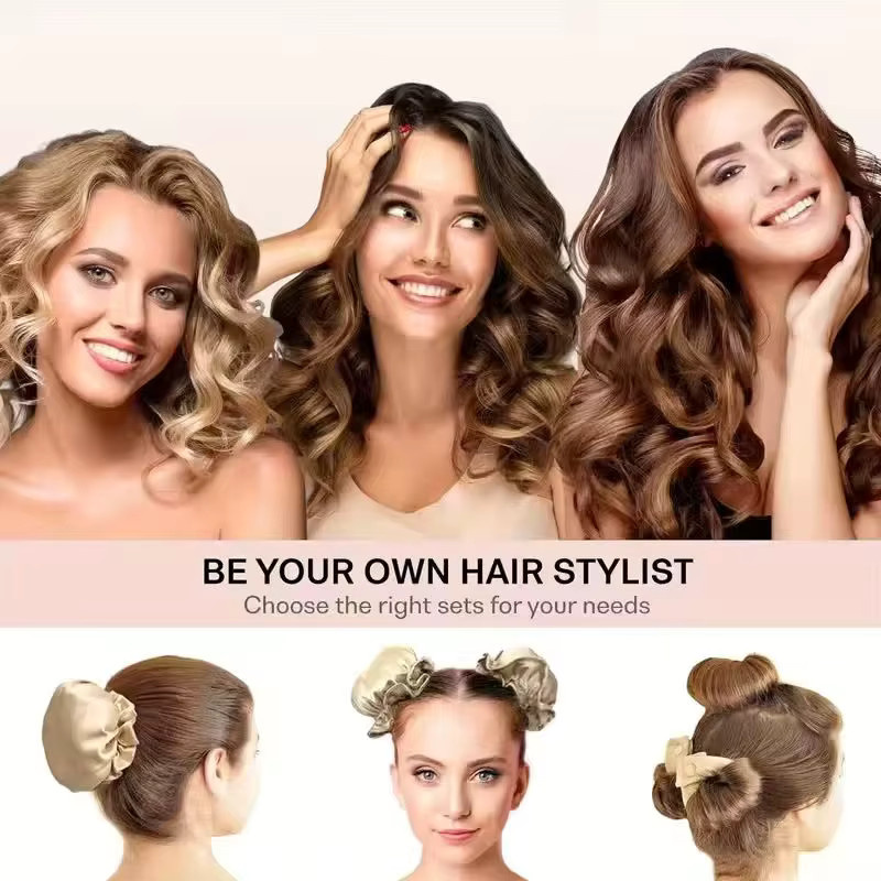 6-teiliges Locken-Set, nicht erhitzend, für normales Haar, Unisex - Bild 2