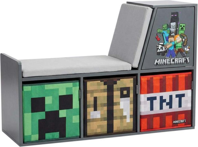 Minecraft Sitzbank und Leseregal in Multicolour für Kinder, B/T/H: 70 x 60 x 30 cm - Bild 1