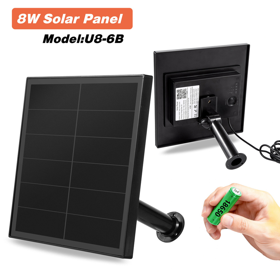 iXSolarleap 8W Solarpanel Wasserdicht mit 5V Ausgang für 18650 Akku, Meshtastic, LoRaWAN, ESP32 und Arduino in Schwarz - Bild 2