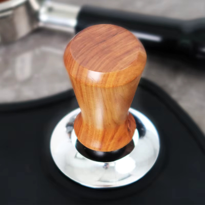 PEISI Espresso Tamper mit Federbelastung und Walnussholz-Griff aus Edelstahl, Braun/Mehrfarbig, Durchmesser: 51 mm / 53 mm / 58 mm - Bild 4
