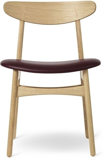 Carl Hansen & Søn CH30p Stuhl aus Massivholz und Leder in Beige - Bild 1