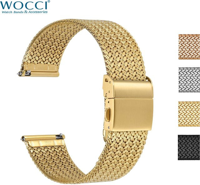 WOCCI Uhrenarmband Edelstahl, Silber, Unisex - Bild 1
