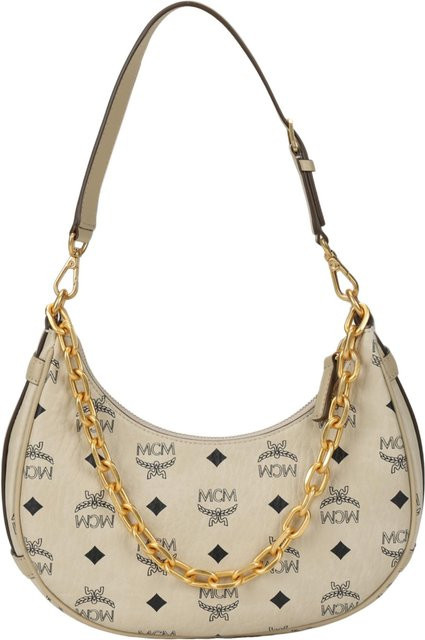 MCM Umhängetasche Aren Visetos Halbmondmuster, Beige, Unisex - Bild 1
