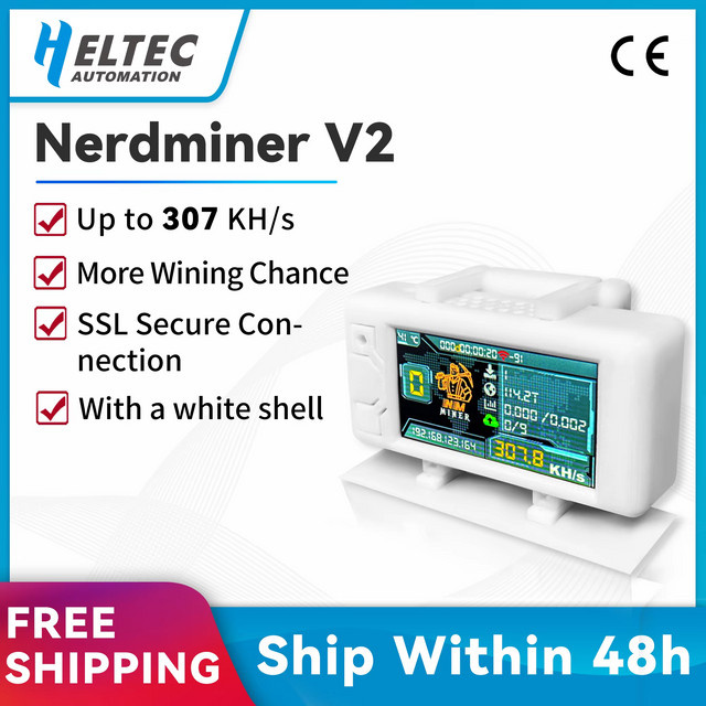Heltec Automation Vision Master T190 Crypto Bitcoin Miner White Shell mit 385KH/s und WiFi-Verbindung - Bild 1