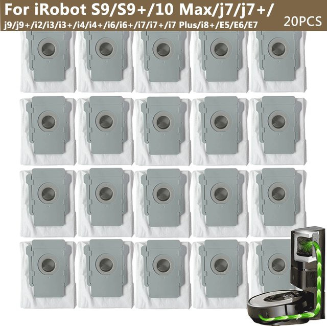 Staubbeutel-Ersatzteile für iRobot Roomba S9, S9+, 10 Max, J7, J7+, J9, J9+, I2, I3, I3+, I4, I4+, I6, I6+, I7 Plus, I8+, E5, E6, E7 in Weiß - Bild 1