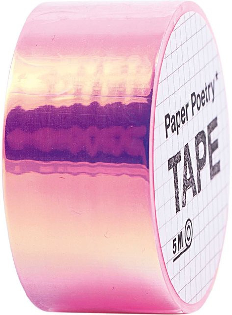 Rico Design Paper Poetry Washi Tape Mirror Rainbow Tape in Pink, Breite: 19 mm, Länge: 5 m - Bild 1