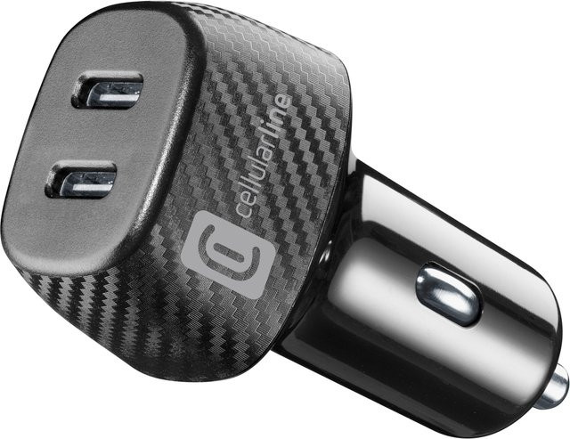 Cellularline Multipower Duo 40W USB Car Charger mit USB-C in Schwarz - Bild 1