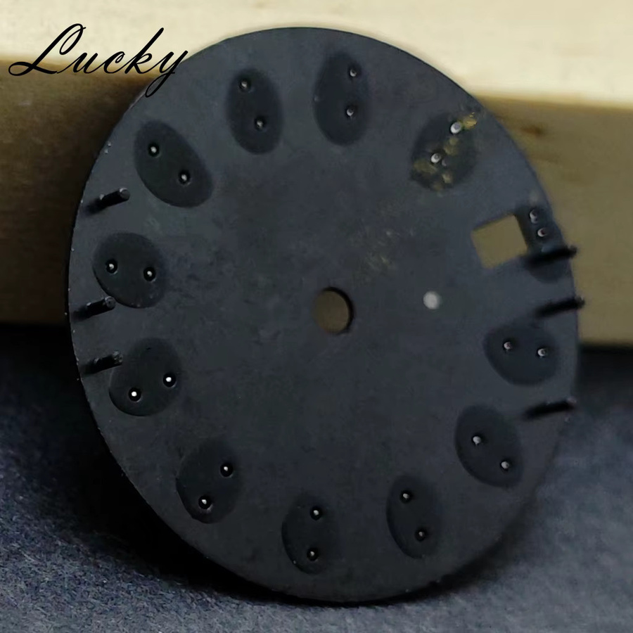 MUZHI Uhrenzifferblatt, 28,5 mm, Schwarz, Unisex - Bild 4