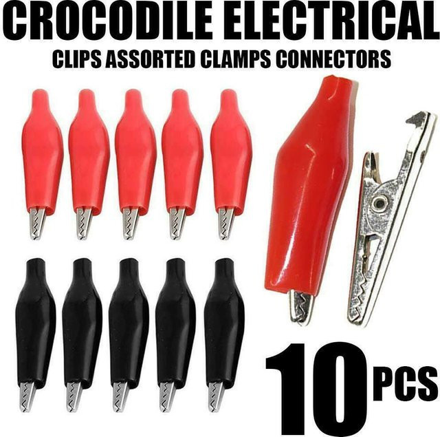 10 Stück Isolierte Mini Krokodilklemmen für elektrische Batterieanschlüsse und Stereo-Anwendungen, 5A Alligator-Testclips - Bild 1