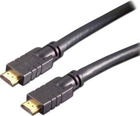 E+P Elektrik High-Speed HDMI-Kabel mit Ethernet/LAN in Schwarz, Länge: 20 m - Bild 1