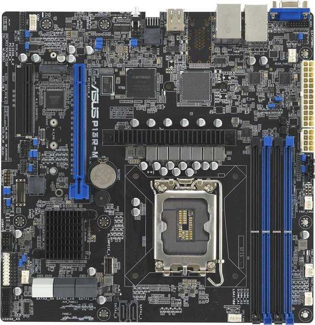 Asus P13R-M Motherboard micro ATX mit LGA1700-Sockel, C262 Chipsatz, DDR5, USB-C, Gigabit LAN und Onboard-Grafik in Schwarz - Bild 1