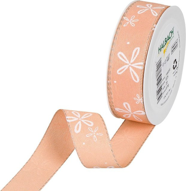 Halbach Druckband Blüte in Orange und Multicolor - Bild 1