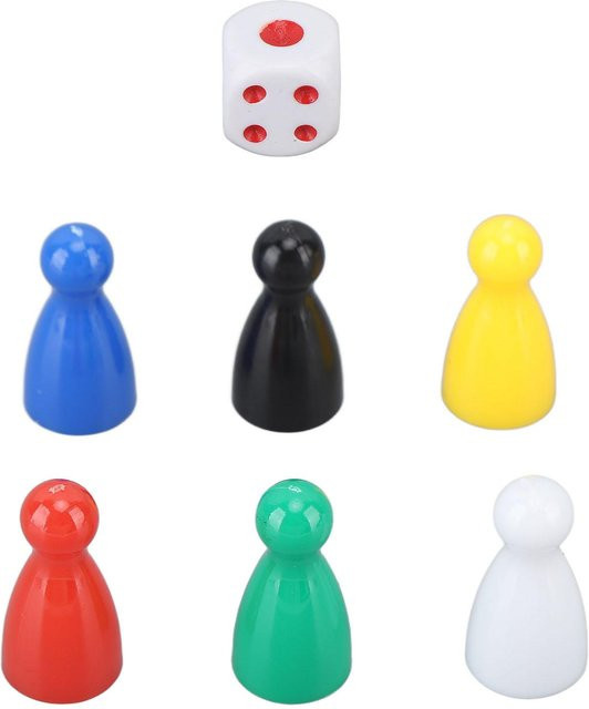 PULUZ 2 Schachspielsteine Würfelset, Kunststoff, Blau, Bunt / Mehrfarbig - Bild 1