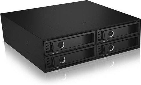 ICY BOX IB-2242SSK Wechselrahmen für 2.5 Zoll SATA SSD und Festplatten in Schwarz aus Aluminium - Bild 1