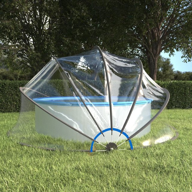 vidaXL Pool-Kuppel rund aus transparentem PVC, Durchmesser: 467 cm, Höhe: 234 cm - Bild 2