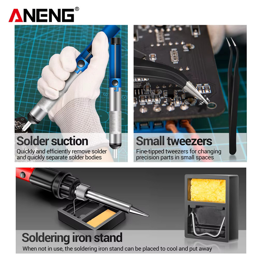 ANENG Elektrischer Lötkolben SL105 mit Digitalanzeige und einstellbarer Temperatur für Schweißreparaturen - Bild 5