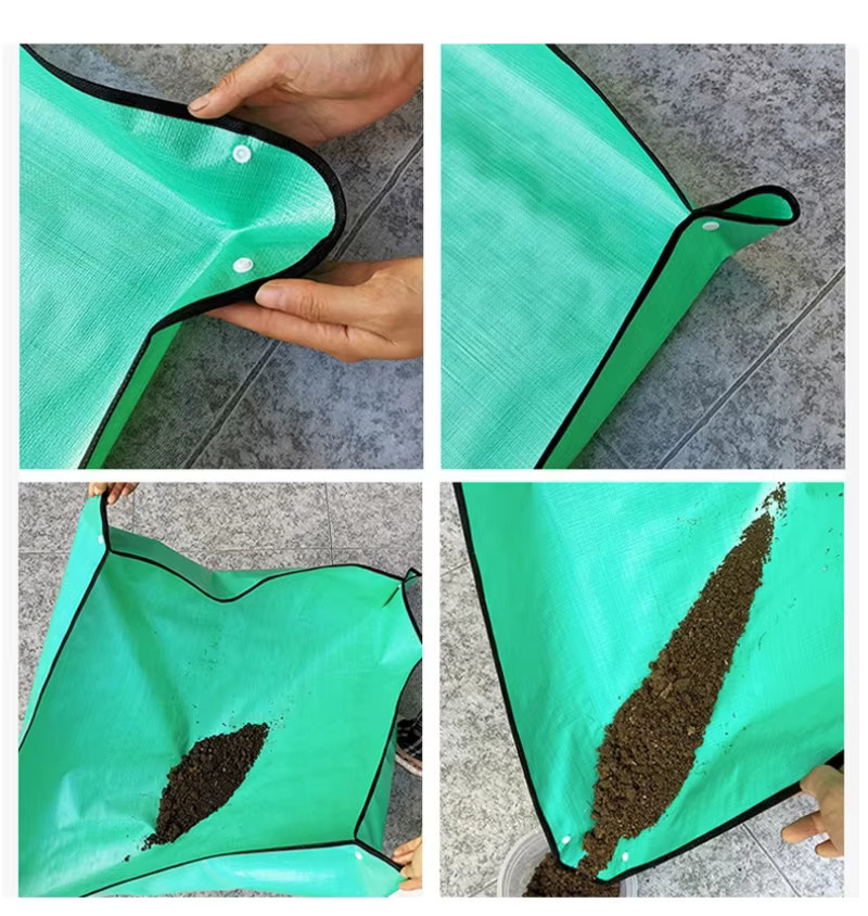 Wasserdichte und faltbare Gartenmatte zum Umtopfen von Pflanzen in Grün - Bild 5
