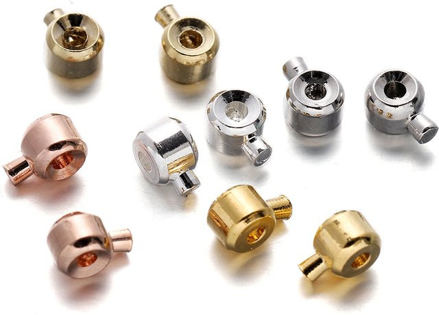 YouYoungDifferent Crimp-Perlen, vergoldet, 10 Stück - Bild 1