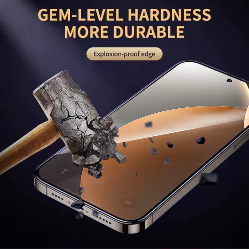 3er-Set gehärtetes Schutzglas für Xiaomi Redmi Note 15 und Note 15 Pro, transparent, Full Coverage mit Fingerabdruck-Entsperrung und Anti-Explosions-Schutz - Bild 5