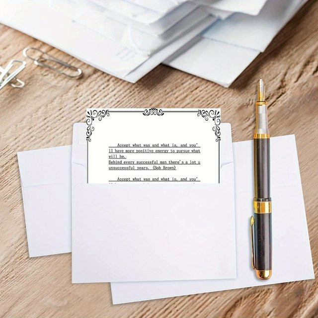 Selbstklebende Business-Briefumschläge aus Papier in Weiß, B: 16,26 cm, H: 11,43 cm, 50er-Pack - Bild 1