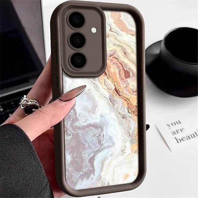 Marmor Soft Case Silikon Schutzhülle für Samsung Galaxy S24 S25 S23 S22 Ultra Plus S21 A14 A15 A55 A56 A34 A54 A35 A53 A26 A36 in Schwarz und Multicolour - Bild 1