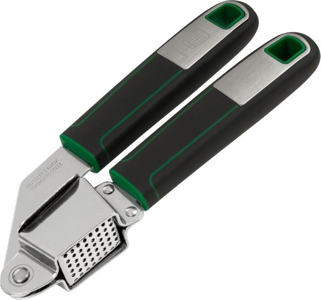 Fackelmann Knoblauchpresse Bonn aus Edelstahl in Grau und Grün, Höhe: 18 cm - Bild 1