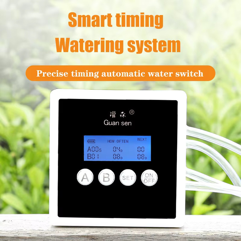 Intelligentes Tropfbewässerungs-System mit Wasserpumpen-Timer und automatischem Gartenbewässerungsregler in Weiß - Bild 6