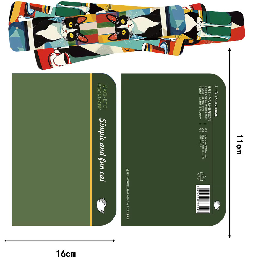 PickJoy Magnetische Katzen Lesezeichen Set aus Kunststoff, 5 Stück, Multicolour - Bild 5