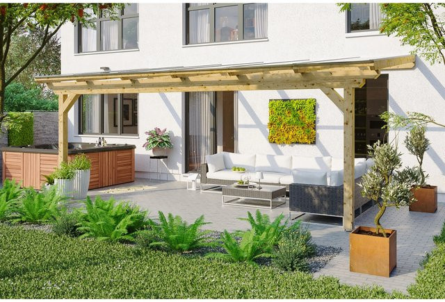 SKANHOLZ Terrassenüberdachung Ancona mit Polycarbonat-Dach in Beige, B/T/H: 648 x 350 cm - Bild 1