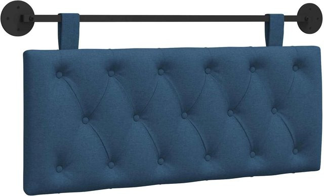 vidaXL Wandmontiertes gepolstertes Wandpaneel in Blau mit Stoffbezug B: 110 cm, H: 55 cm, T: 7 cm - Bild 1