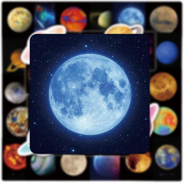50 Stück Universum Planeten Aufkleber von Binchi Outdoor Product, wasserfeste Vinyl Weltraum Sticker in Multicolour für Laptop, Kühlschrank und Auto - Bild 1